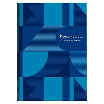 PLANNER DIARY 2024 COLLINS A4 51.C57 GEO BLUE