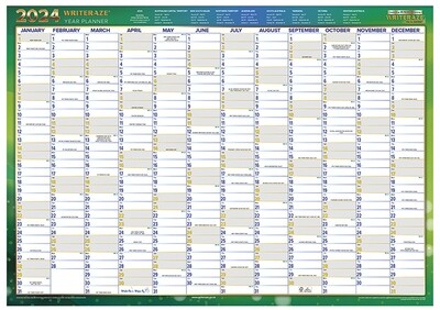 PLANNER 2024 COLLINS 500X700MM 11880 QC2 LAMINATED RECYCLED
