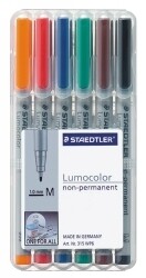 SP- MARKER OHP STAEDTLER 315 WATER SOL MED ASST WLT6