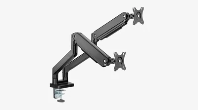 Aluminium Heavy-Duty Spring-Assisted Monitor Arms, Dual