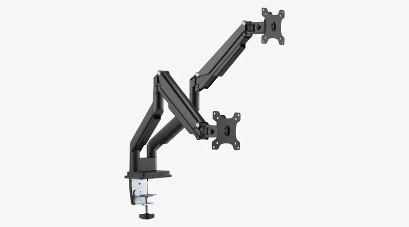 Performance Gas Spring Aluminium Monitor Arms, Dual