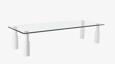 Glass Monitor Desk Riser - Rectangular