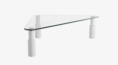 Glass Monitor Desk Riser - Triangular