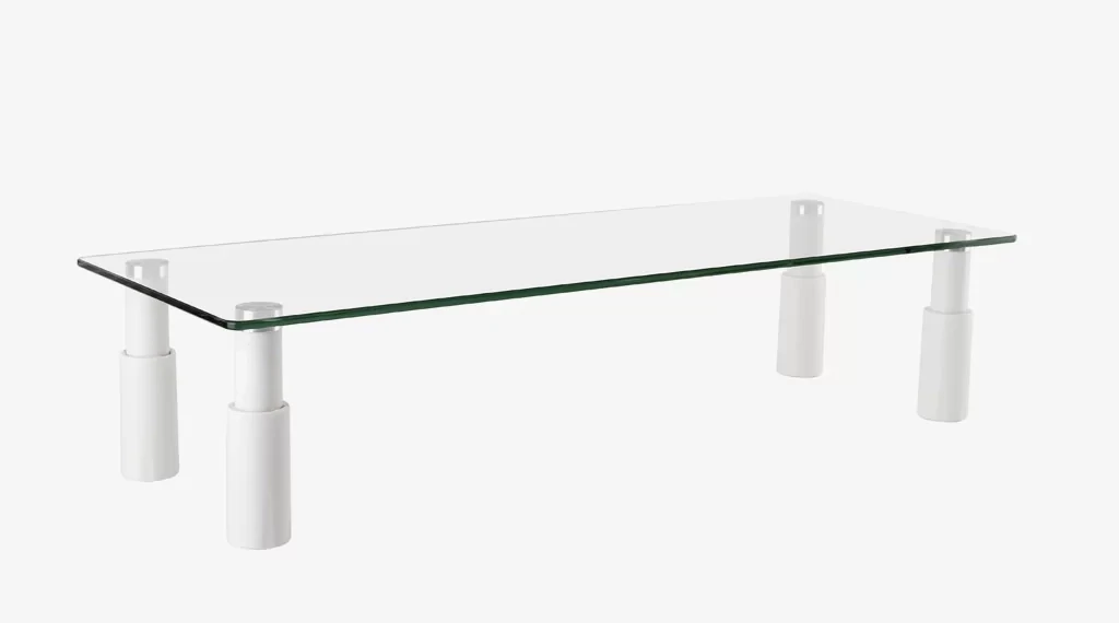 Glass Monitor Desk Riser - Rectangular