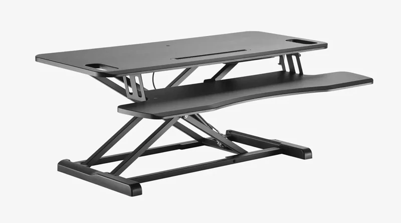 Gas Spring Scissor Lift Sit-Stand Desktop Workstation-EDT-S28.2N