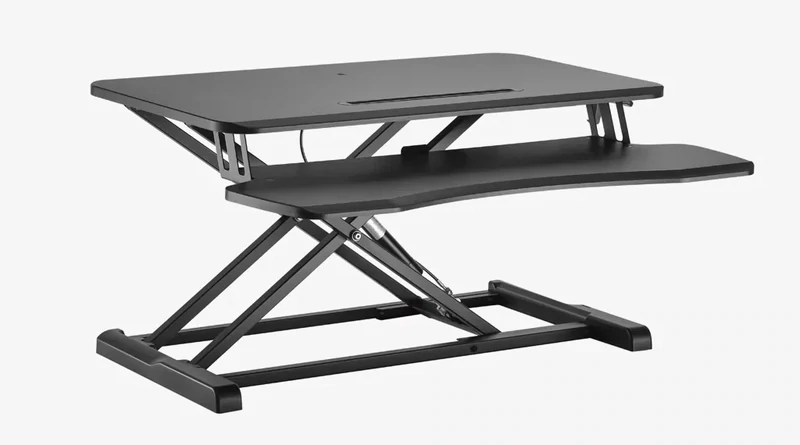 Gas Spring Scissor Lift Sit-Stand Desktop Workstation-EDT-S28.1N