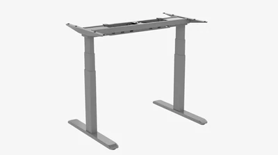 EED-623D Rectangular Column Multi-Motor Sit-Stand Desk, Grey