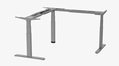 EED-633D Rectangular Column Multi-Motor Sit-Stand Desk, Grey
