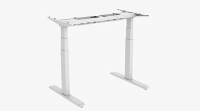 EED-623D Rectangular Column Multi-Motor Sit-Stand Desk, White