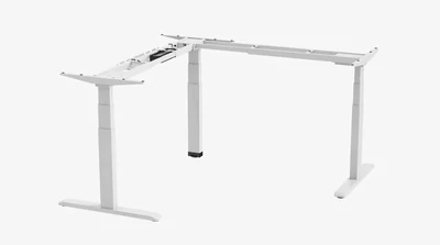 EED-633D Rectangular Column Multi-Motor Sit-Stand Desk, White