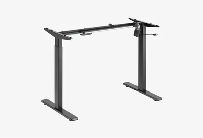 EED-822D Compact Electric Single-Motor Sit-Stand Desks, Black