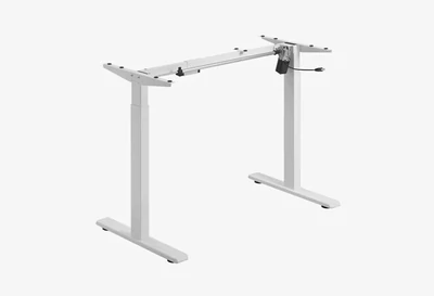EED-822D Compact Electric Single-Motor Sit-Stand Desks, White