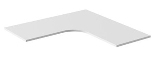 L-Shaped Desk Top in White #ETL18018075W