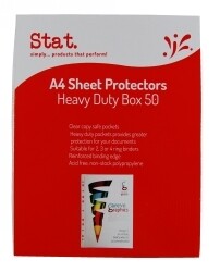 SHEET PROTECTORS STAT A4 70 MICRON CLEAR BX50