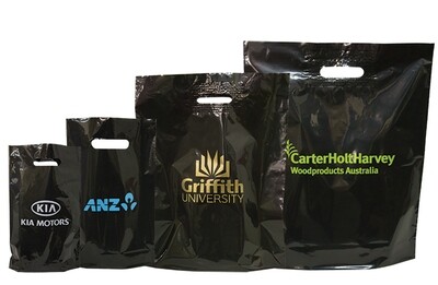 Black Plastic Carry Bag Showbag