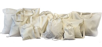 Cotton/Calico Bag Tote - Short Handles