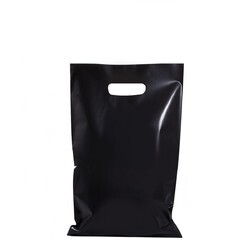 Black Plastic Bags Die Cut handles