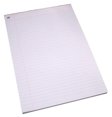PAD EXAM QUILL A4 60GSM 1 HOLE WHITE 90LF