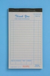 DOCKET BOOK ZIONS RESTAURANT 17SC SINGLE COPY