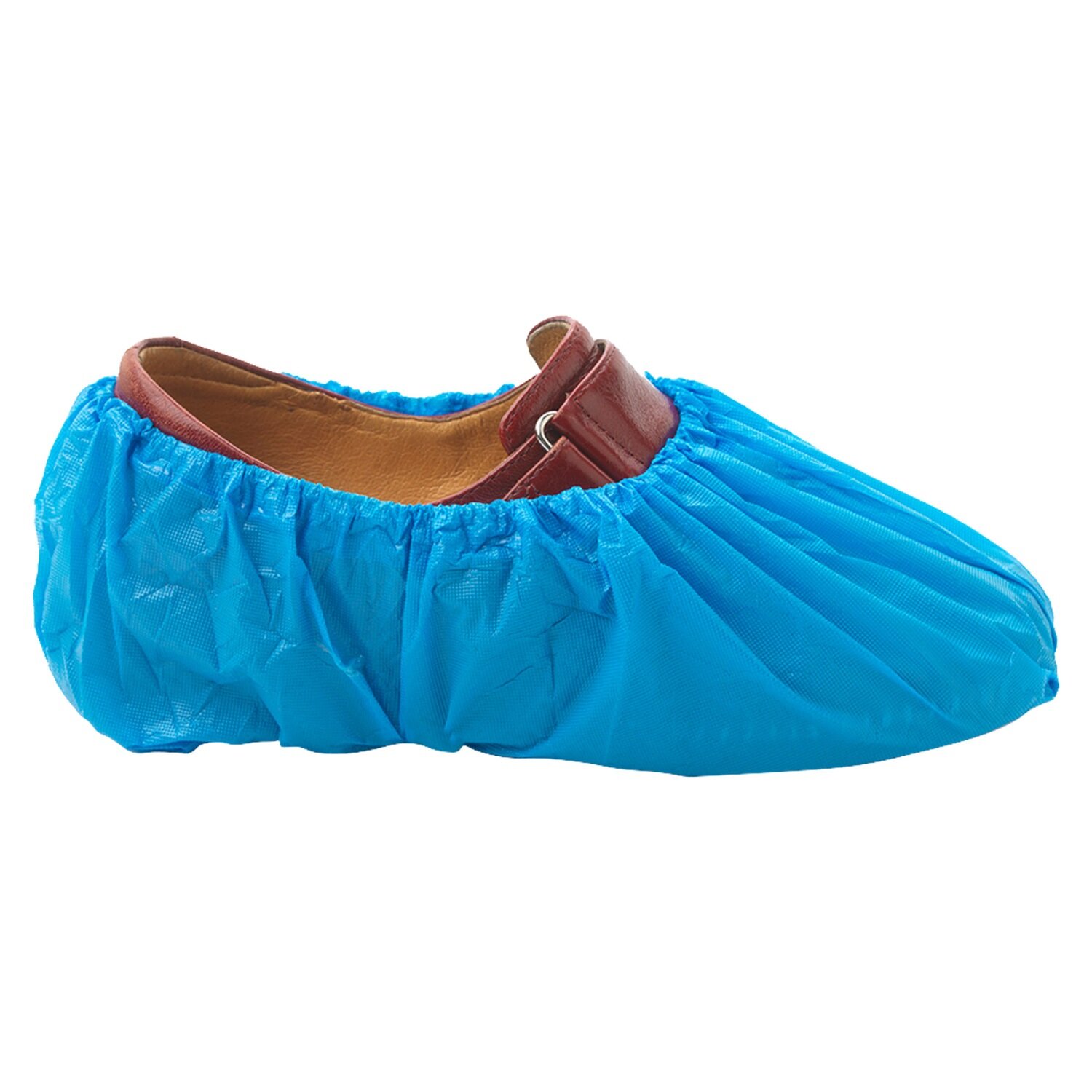 ULTRA HEALTH OVERSHOES PE WATERPROOF BLUE STANDARD WEIGHT - 100 Pack