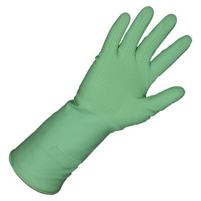 ULTRA TOUCH RUBBER GLOVES SILVERLINED CROCODILE GRIP GREEN 350MM