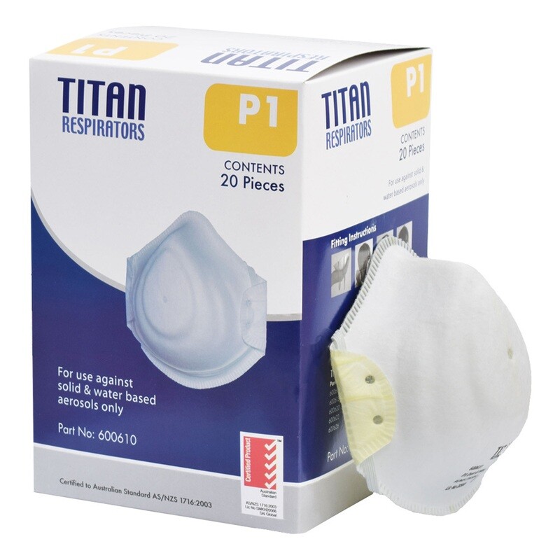 TITAN P1 RESPIRATOR MOULDED SHAPE - 20 BOX