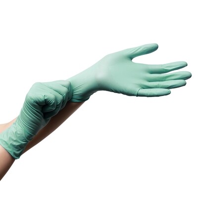 TECHTILE BIODEGRADABLE NITRILE GLOVES CHEMO-TESTED GREEN PF 200 BOX