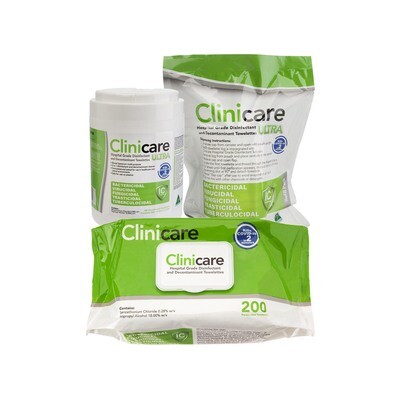 Clinicare Hospital Grade Disinfectant Canister (180 wipes)