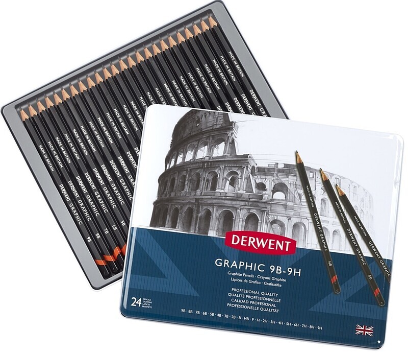 PENCIL LEAD DERWENT GRAPHIC ALL GRADES 9B-9H BX24