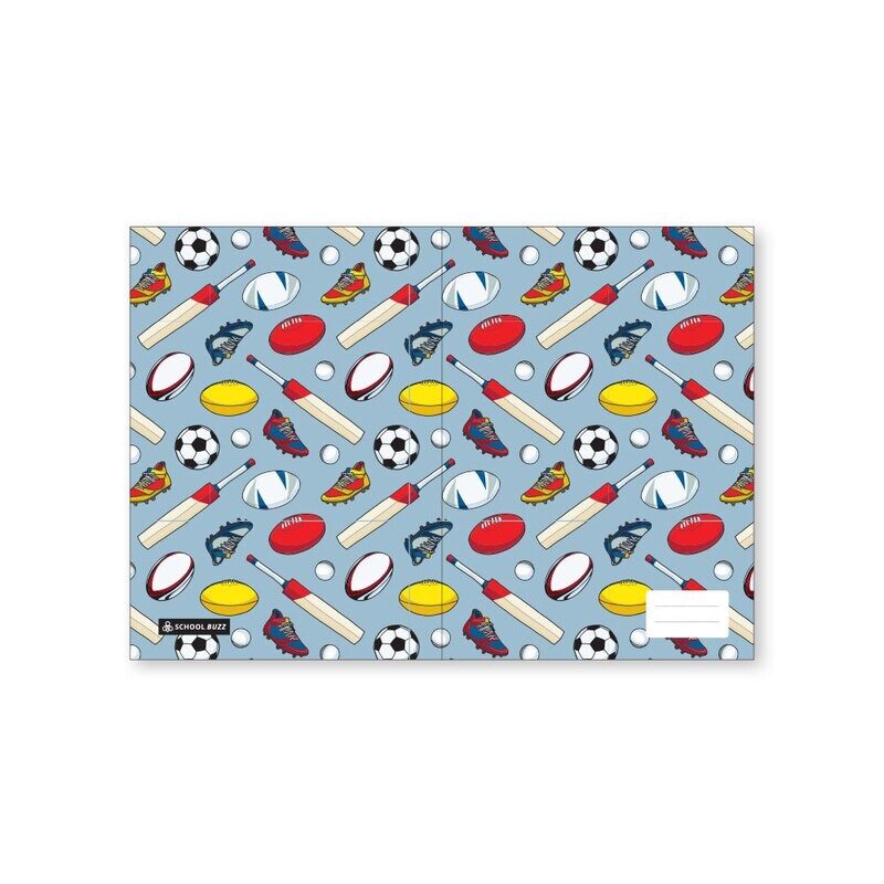 BOOK COVERS SCHOOL BUZZ SCRAPBOOK 340X250MM SPORTS ENTHUSIAST