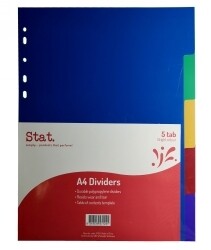 DIVIDERS STAT A4 PP 5 TAB