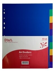 DIVIDERS STAT A4 PP 10 TAB