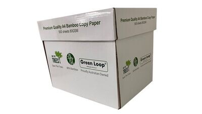 Premium Quality A4 Bamboo Copy Paper 500 sheets 80GSM 5 Packs per Box (2500 sheets)