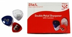 SHARPENER STAT METAL DOUBLE W/CANISTER