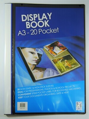 DISPLAY BOOK GNS A3 INSERT COVER BLACK 20P