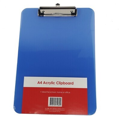 CLIPBOARD GNS A4 ACRYLIC BLUE