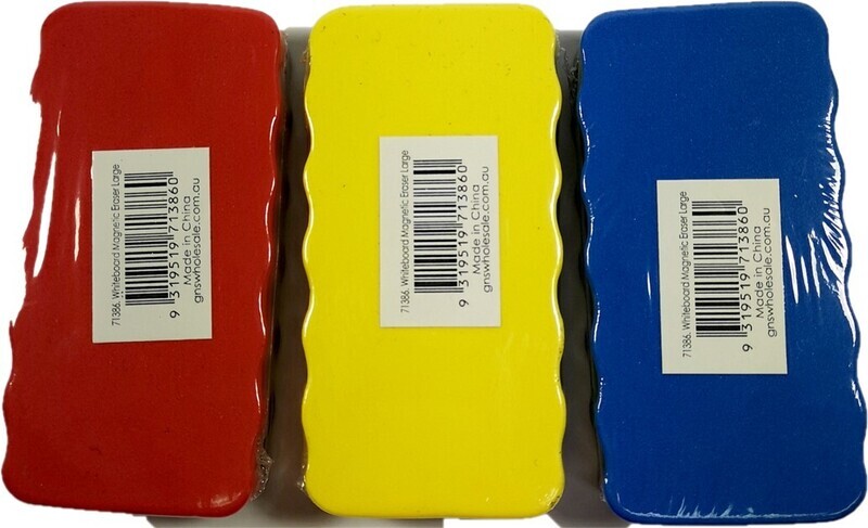 WHITEBOARD ERASER LARGE MAGNETIC ASSORTED