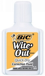 CORRECTION FLUID BIC WITE-OUT QUICK DRY 20ML
