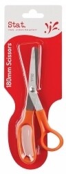 SCISSORS STAT 180MM ORANGE GRIP