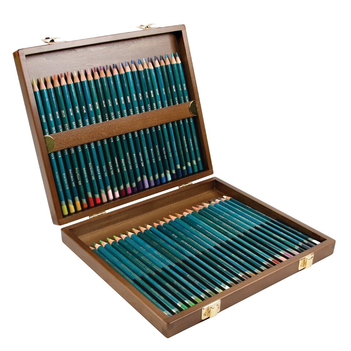 PENCIL COLOURED DERWENT ARTISTS WOODEN BOX 48