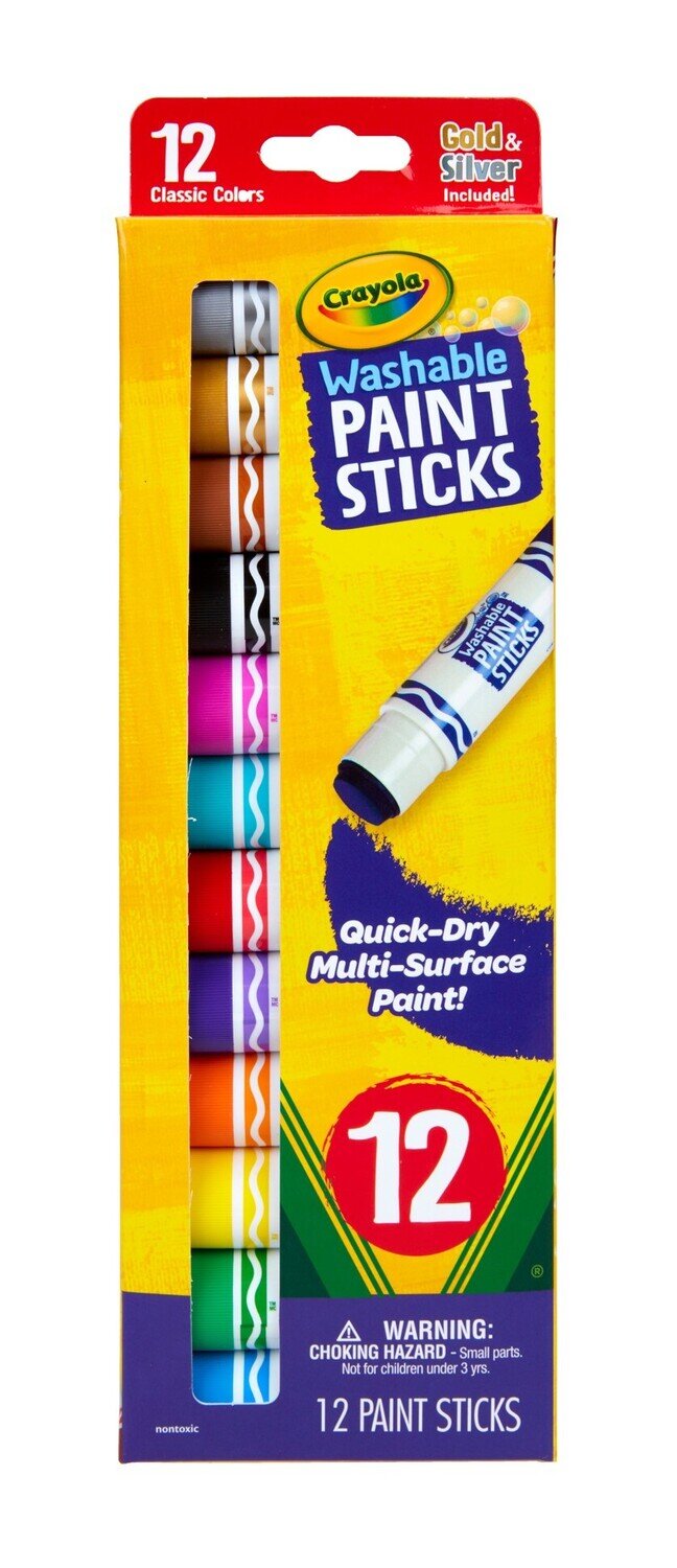 PAINT STICKS CRAYOLA WASHABLE 12 PIECES