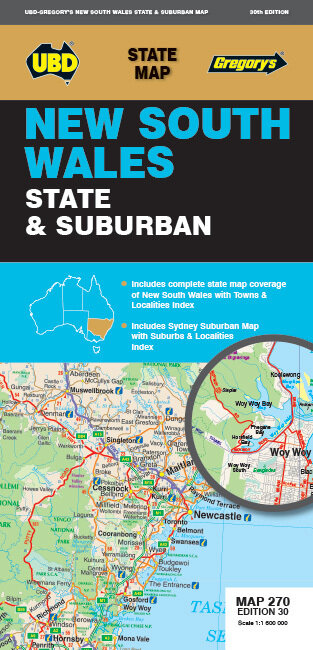 MAP UBD/GRE NSW STATE & SUBURBAN 270 30TH ED
