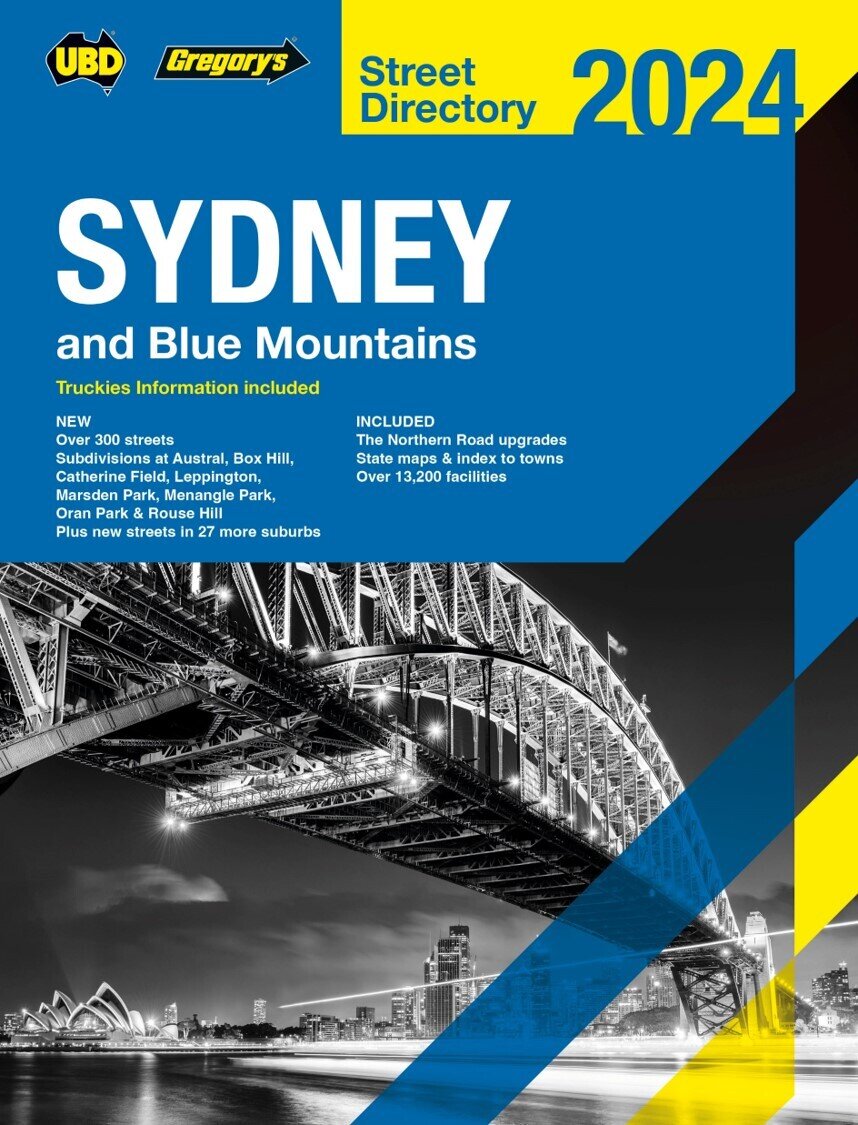 STREET DIRECTORY UBD/GRE 2024 SYDNEY & BLUE MOUNTAINS 60TH EDITION