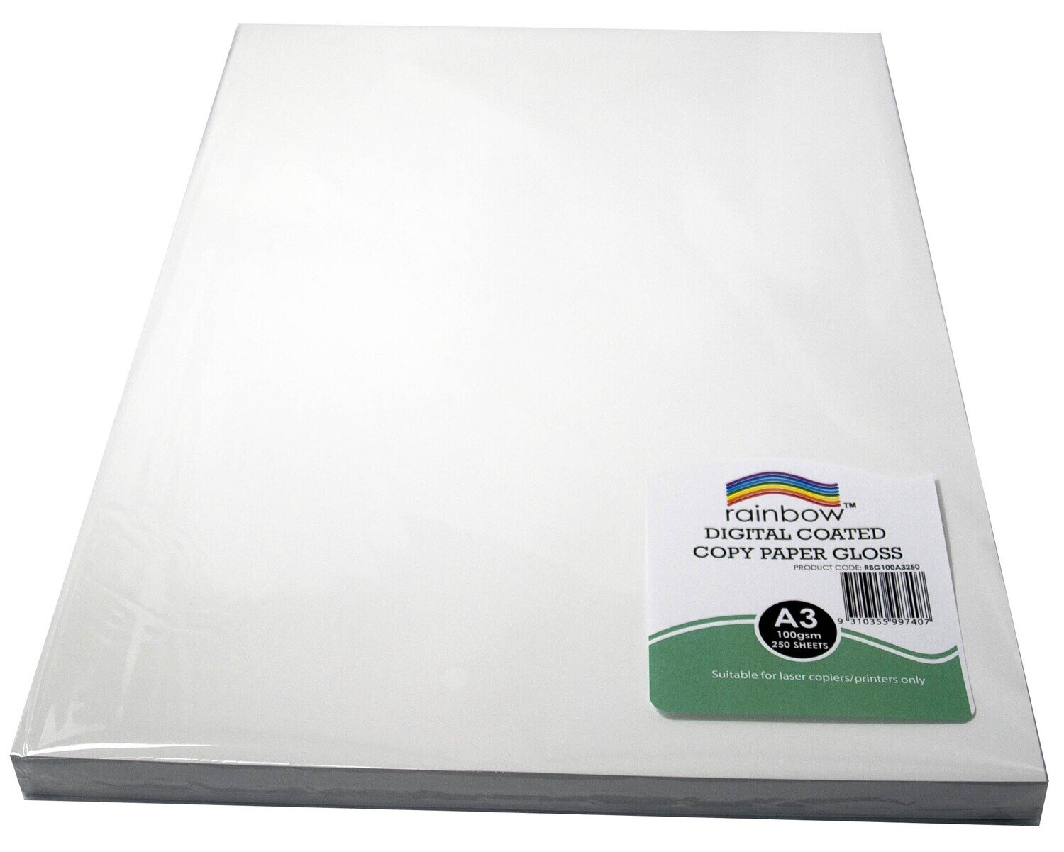 DIGITAL COPY PAPER RAINBOW A3 GLOSS 100GSM WHITE PK250