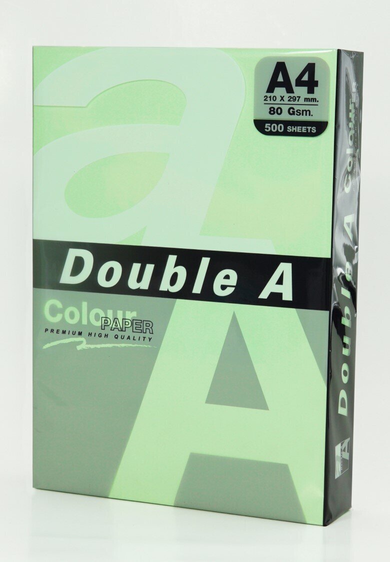 COPY PAPER DOUBLE A A4 80GSM PASTEL COLOUR EMERALD PK 500