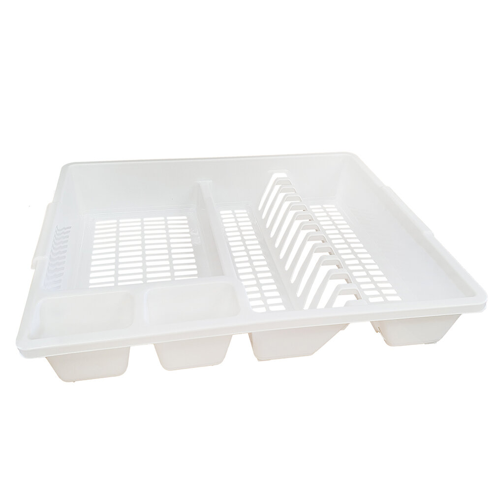 DISH DRAINER CONNOISSEUR PLASTIC WHITE