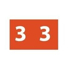 LABELS COLOUR CODING AVERY 25X38MM 3 SIDE TAB DARK ORANGE PK180