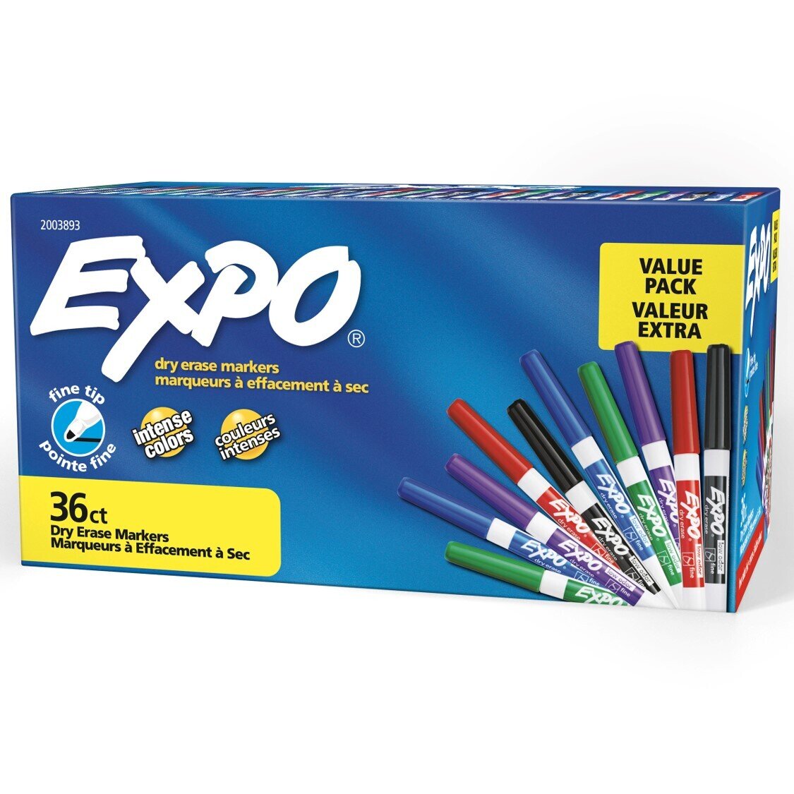 SP- MARKER WHITEBOARD EXPO DRY ERASE FINE ASST BOX OF 36