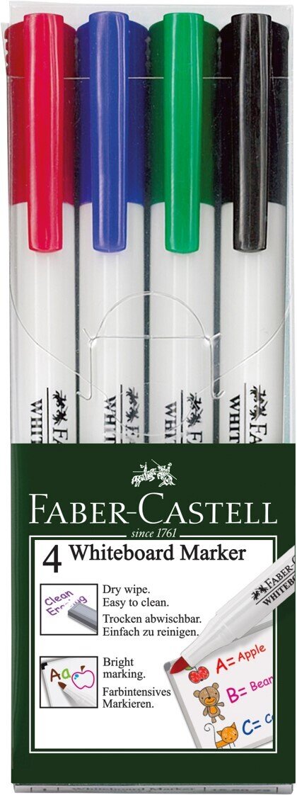 SP - MARKER WHITEBOARD FABER-CASTELL STD COLOURS WLT4
