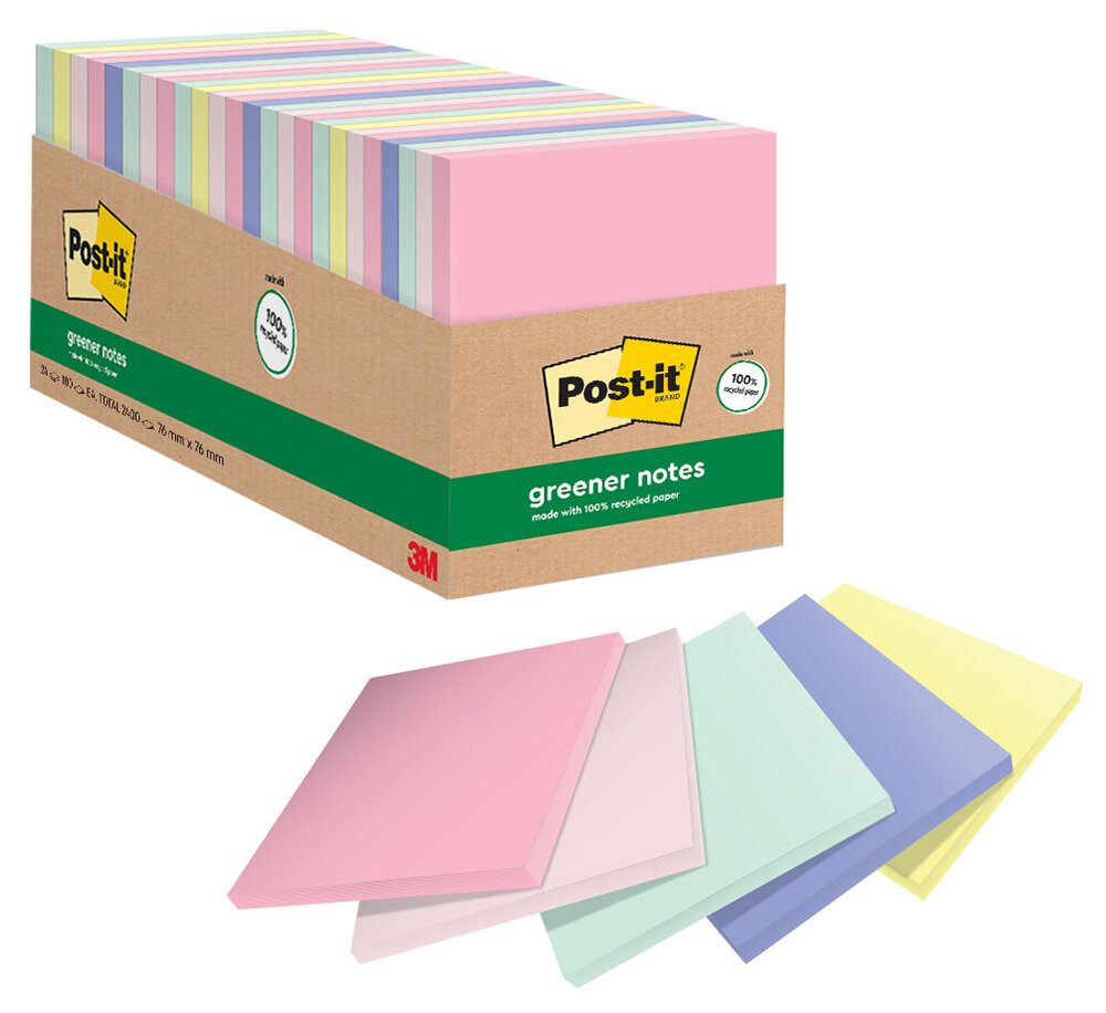 NOTES POST-IT 654-24RP-AP 76X76MM SWEET SPRINKLES PK24